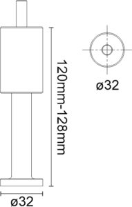 Møbelben ARK 120mm